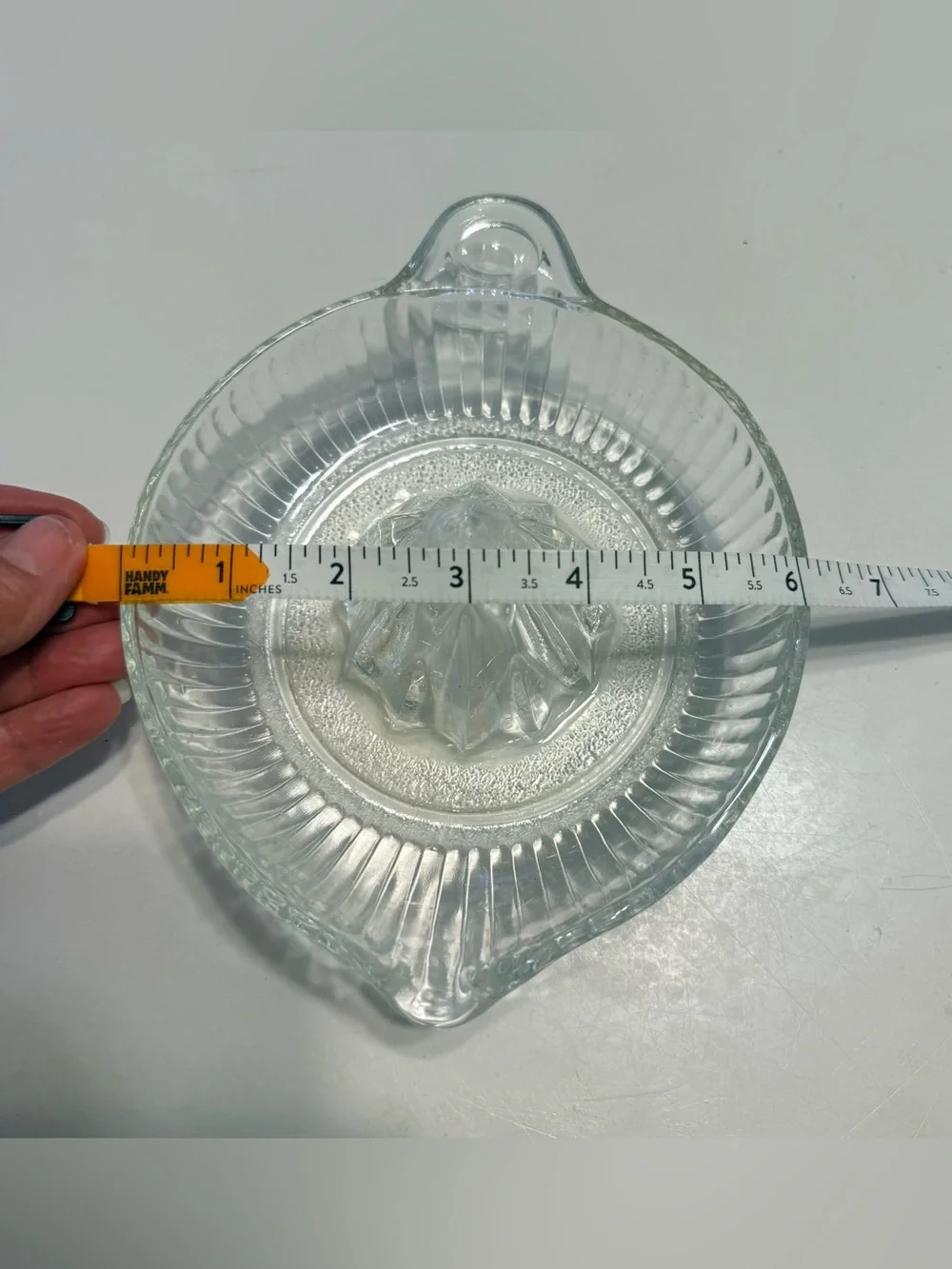 Vintage Clear Glass Juice reamer